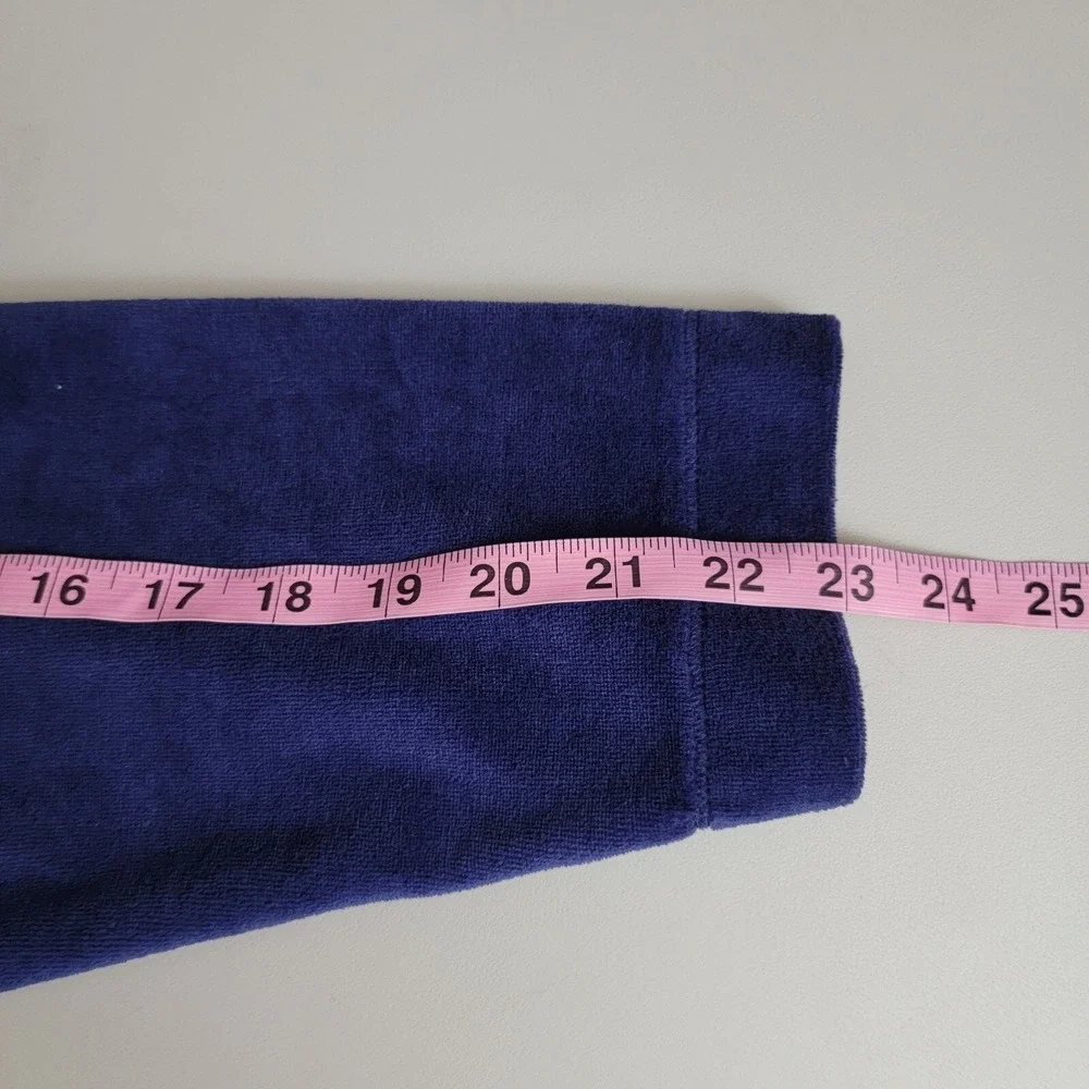 Catherine's Jacket Blue Size 1X Full Zip Velvet Long Sleeve Plus Size Pockets‎